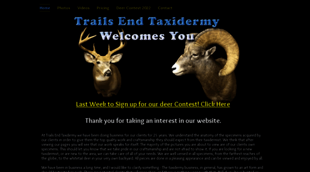 trailsendtaxidermy.org