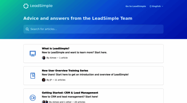 training.leadsimple.com