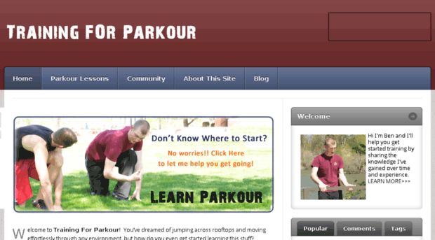 trainingforparkour.org