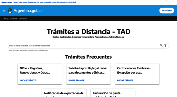 tramitesadistancia.gob.ar