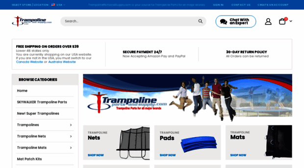 trampolinepartsandsupply.com