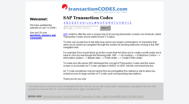 transactioncodes.com