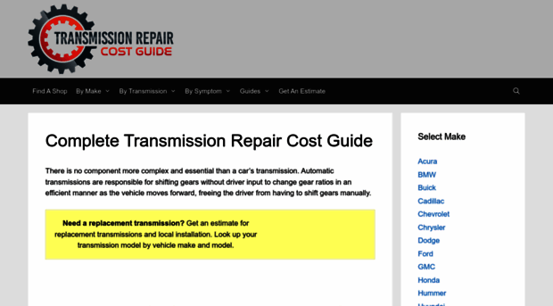 transmissionrepaircostguide.com