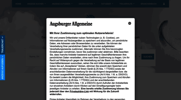 trauer-anzeigen.augsburger-allgemeine.de