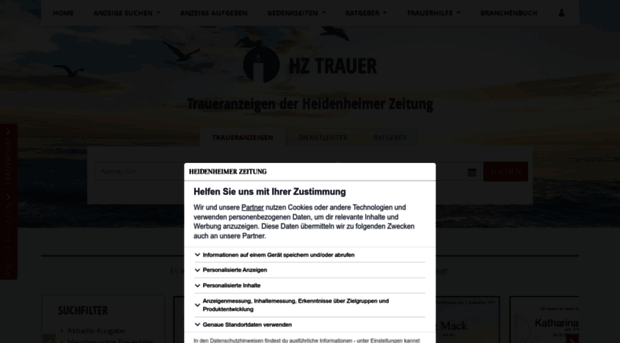 trauer.hz-online.de