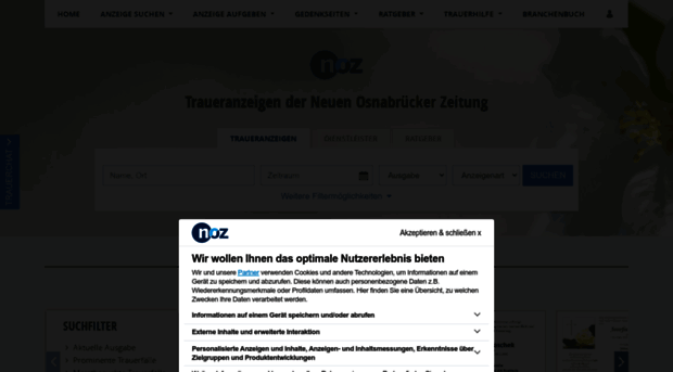 traueranzeigen.noz.de