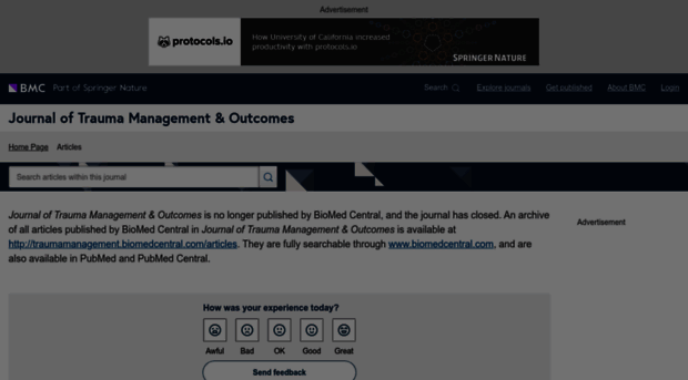 traumamanagement.biomedcentral.com