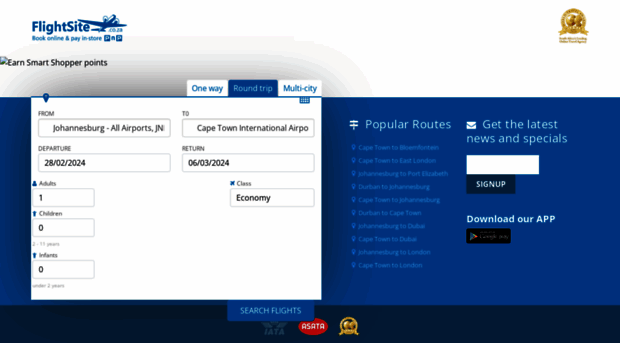 travel.flightsite.co.za