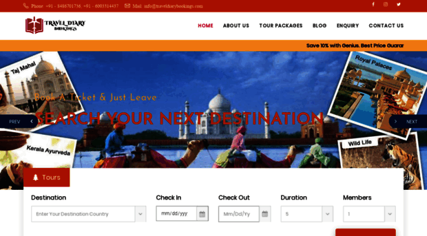 traveldiarybookings.com