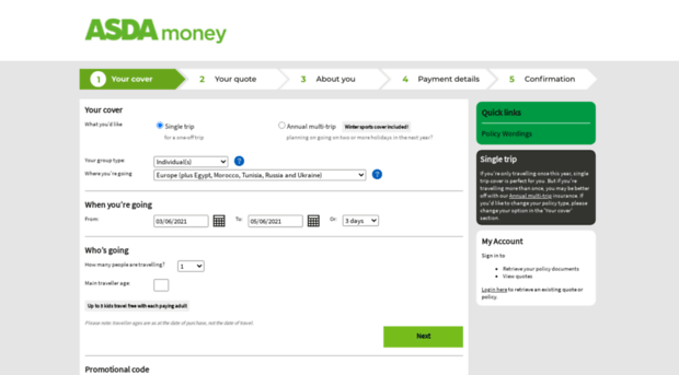 travelinsurance.asda.com