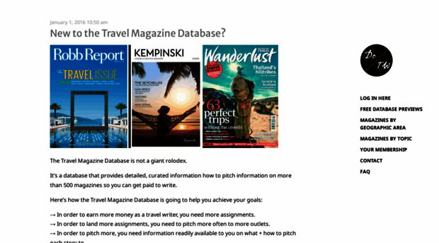 travelmagazinedatabase.com