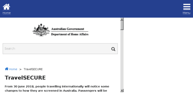 travelsecure.infrastructure.gov.au