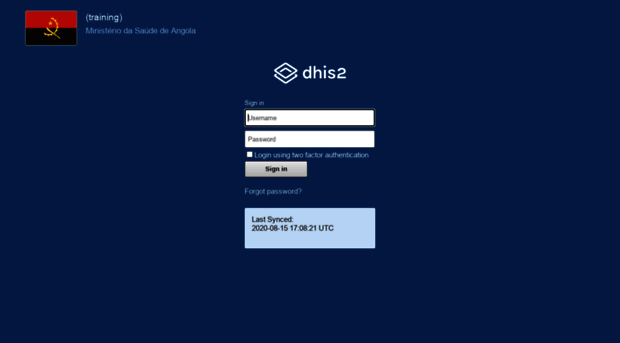 treinamento.dhis2.sisangola.org