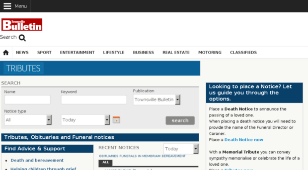 tributes.townsvillebulletin.com.au