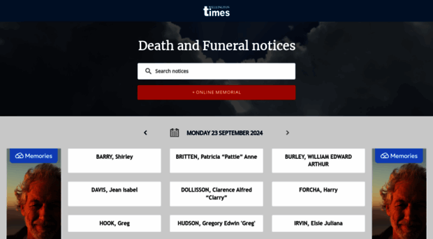 tributes.wellingtontimes.com.au