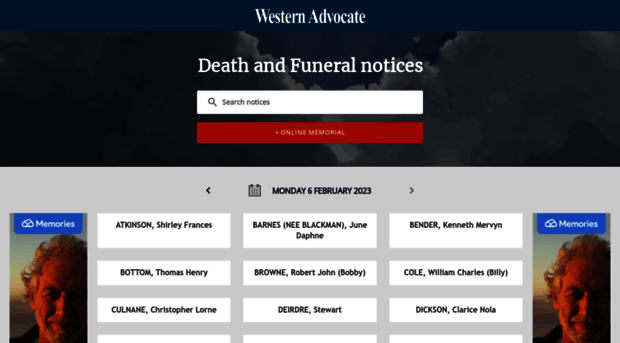 tributes.westernadvocate.com.au