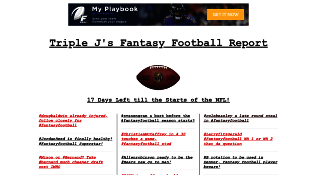 triplejsfantasyfootballreport.com