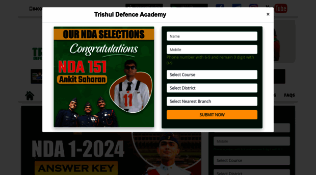 trishuldefenceacademy.in