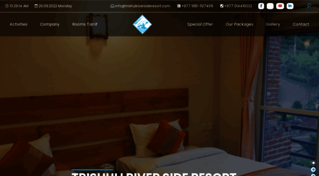 trishuliriversideresort.com