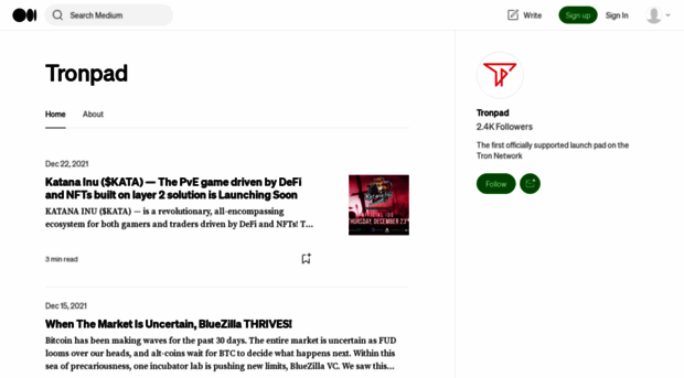 tronpad.medium.com