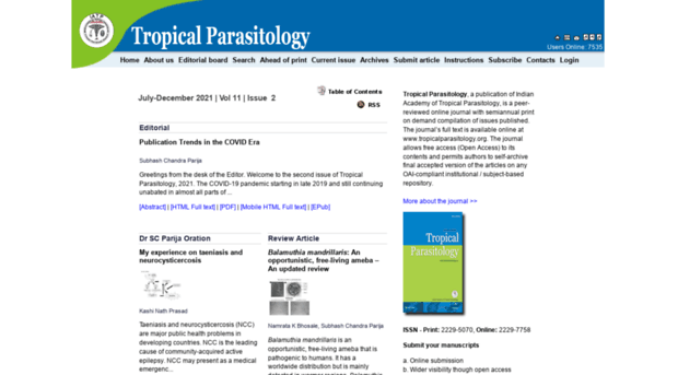 tropicalparasitology.org