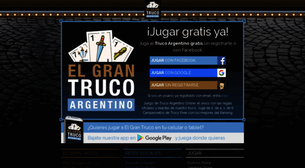 Jugar TRUCO Online Gratis Sin Registrarse 