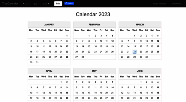 truecalendar.com