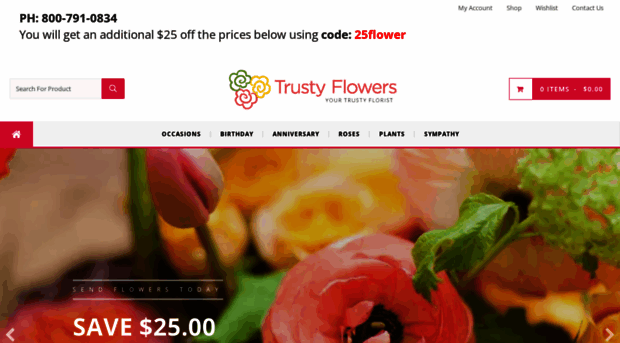 trustyflowers.net