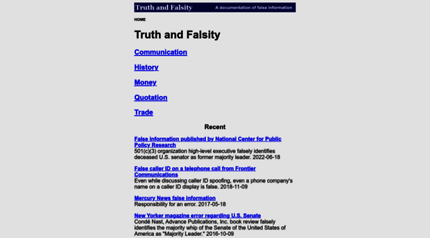 truthandfalsity.com