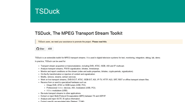 tsduck.github.io