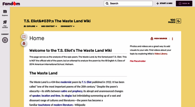 tseliotsthewasteland.fandom.com
