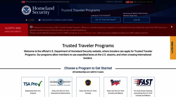 dhs trusted travel program