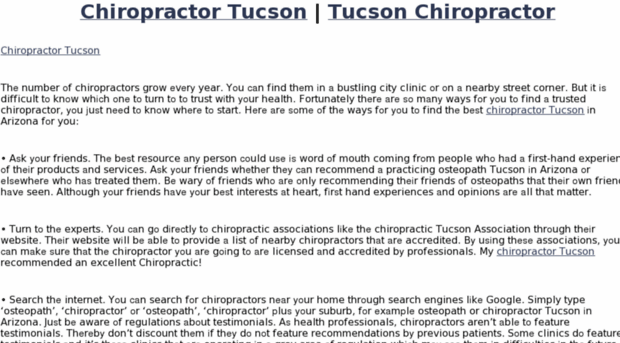 tucson-chiropractor-chiropractic.com