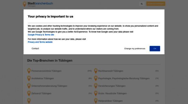 tuebingen.stadtbranchenbuch.com