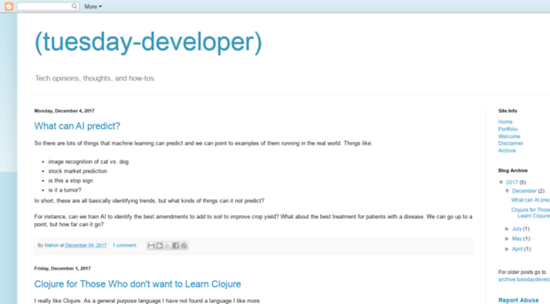 tuesdaydeveloper.com