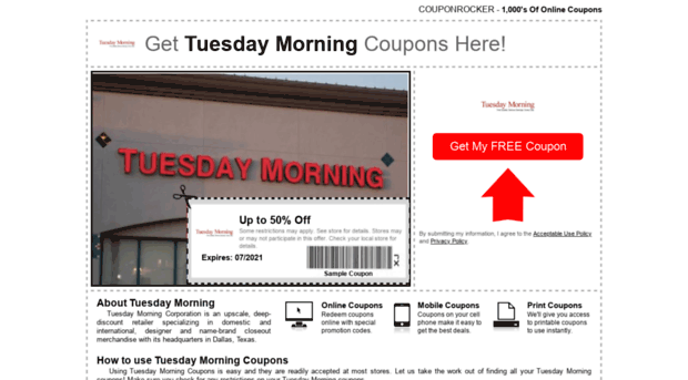 tuesdaymorning.couponrocker.com