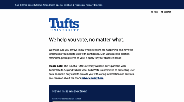 tufts.turbovote.org