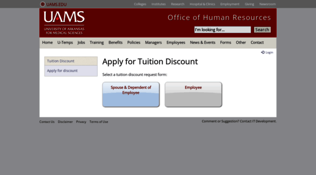 tuitiondiscount.uams.edu