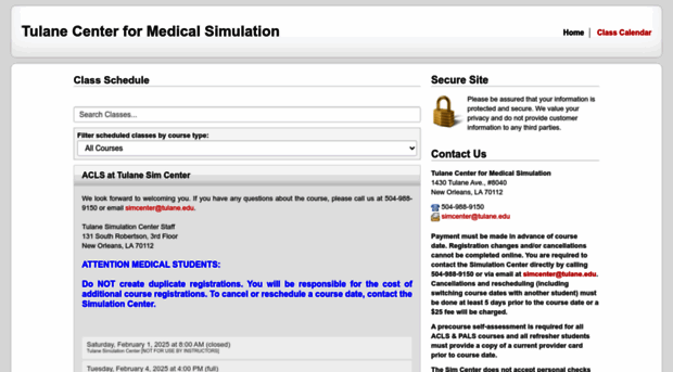 tulane.enrollware.com