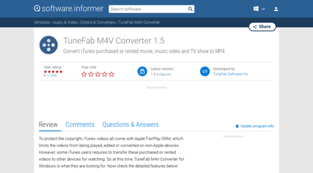 tunefab-m4v-converter.software.informer.com