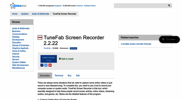 tunefab-screen-recorder.updatestar.com