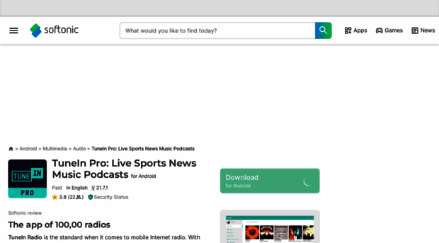 tunein-radio-pro.en.softonic.com
