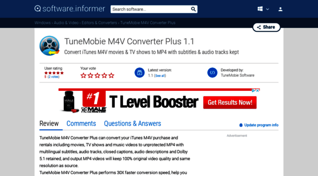 tunemobie-m4v-converter-plus.software.informer.com