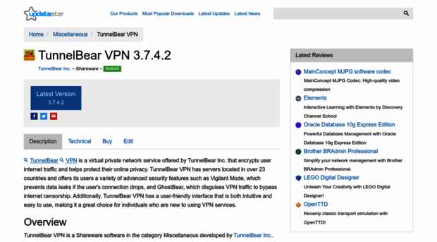 tunnelbear-vpn.updatestar.com