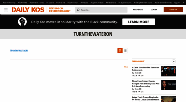 turnthewateron.dailykos.com