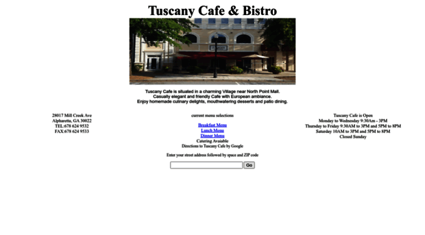 tuscanycafebistro.com