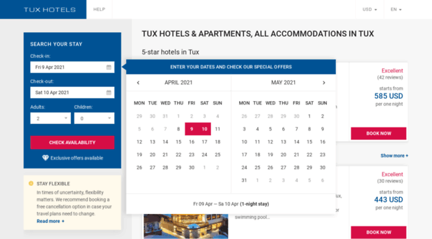 tuxhotelsweb.com