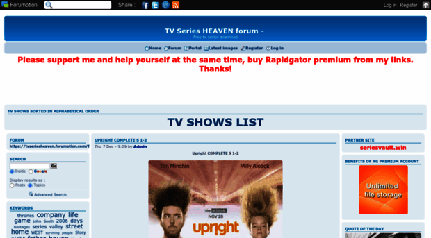 tvseriesheaven.forumsr.com - TV Series HEAVEN - Portal - TV Series