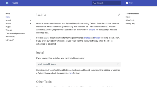 twarc-project.readthedocs.io