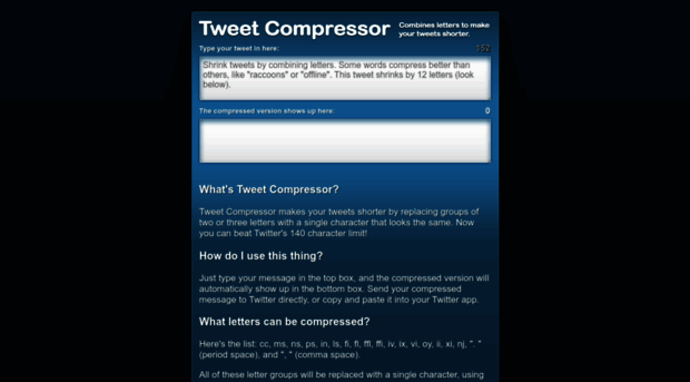 tweetcompressor.com